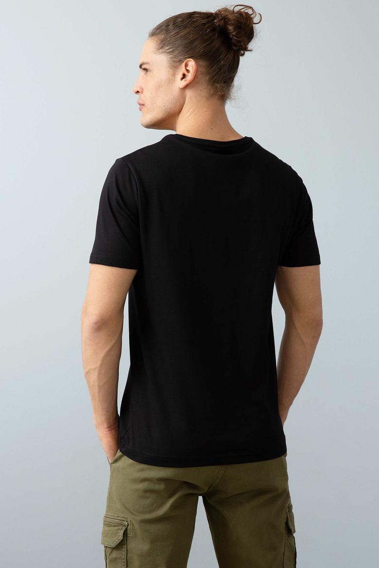 Erkek Siyah Basic Tişört - 50200039017