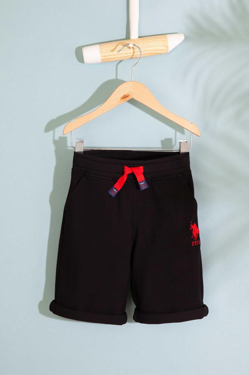 Çocuk Siyah Örme Şort