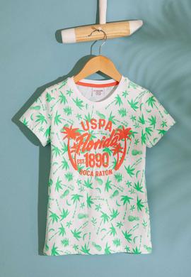 Çocuk Yeşil Bisiklet Yaka Tişört - 50200225025