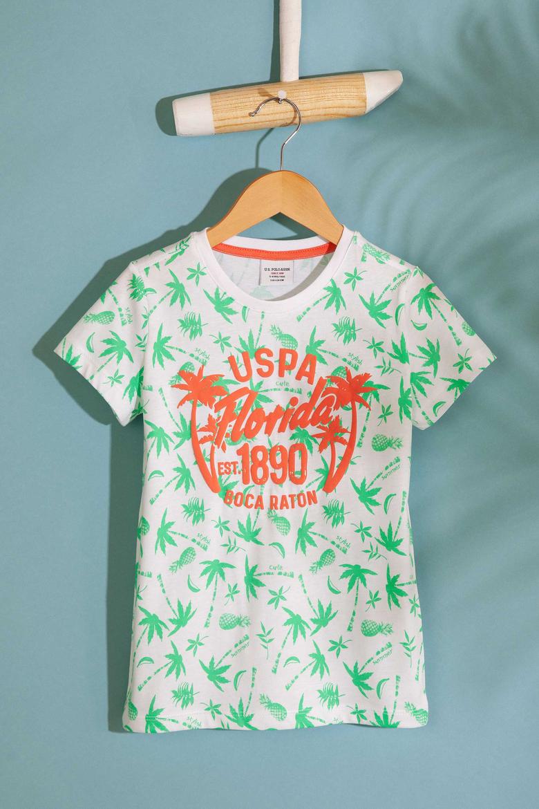 Çocuk Yeşil Bisiklet Yaka Tişört