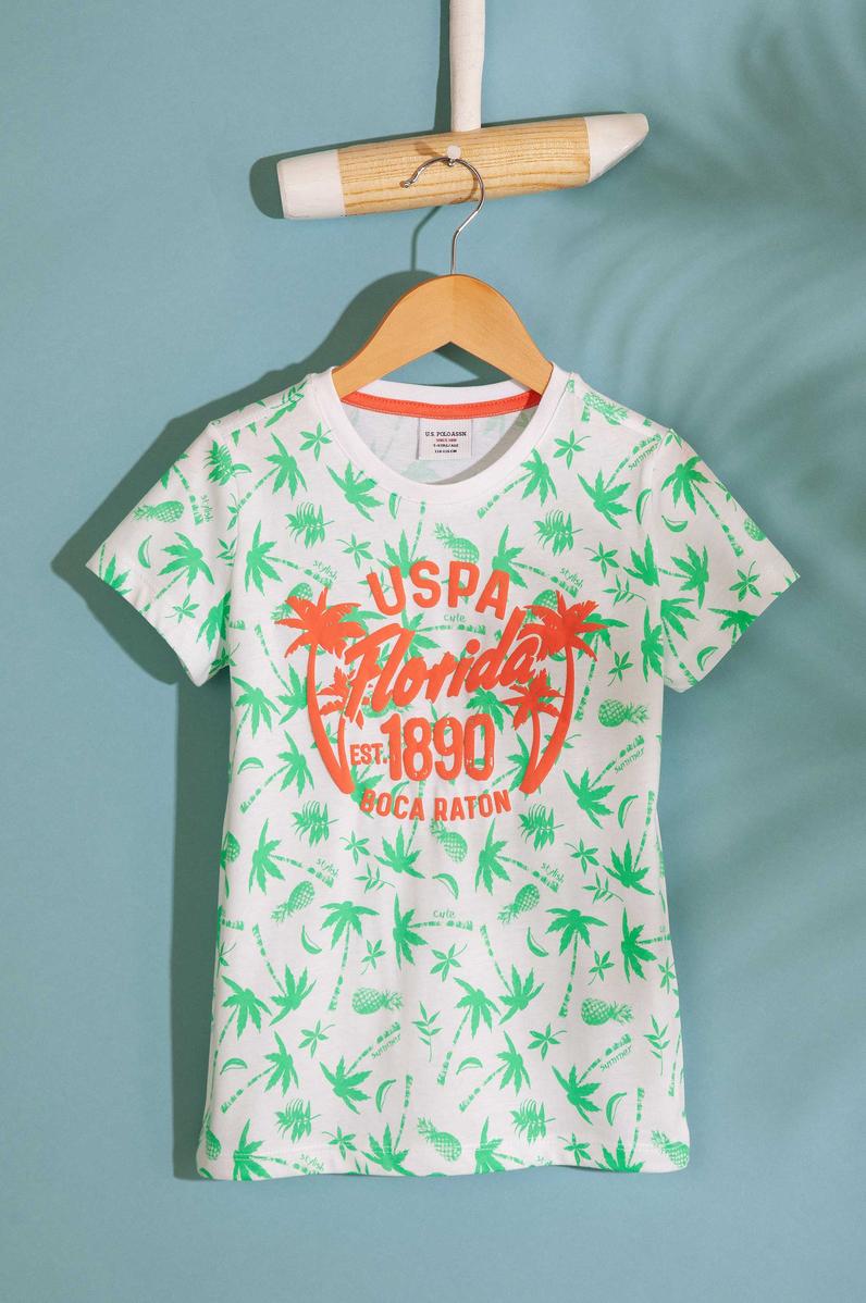 Çocuk Yeşil Bisiklet Yaka Tişört