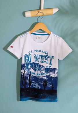 Çocuk Mavi Bisiklet Yaka Tişört - 50200227001