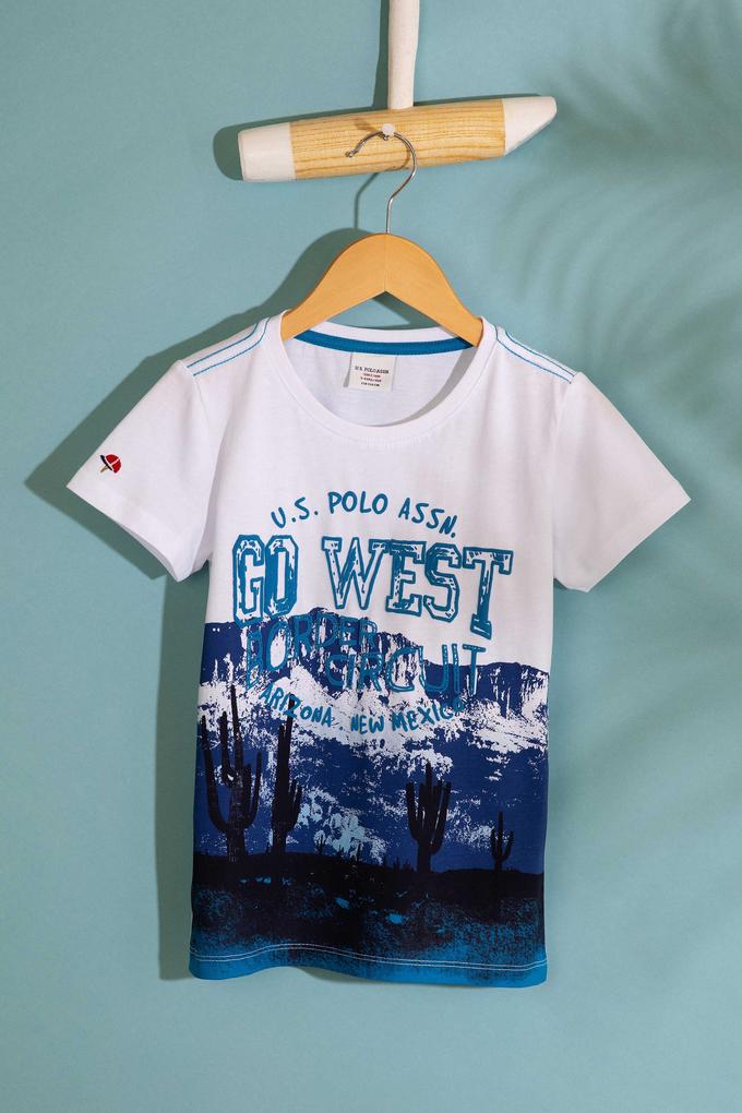 Çocuk Mavi Bisiklet Yaka Tişört