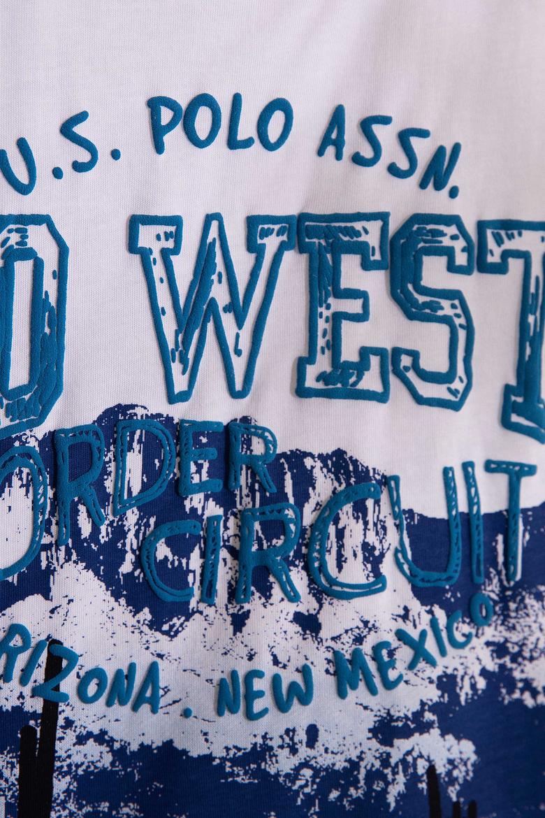 Çocuk Mavi Bisiklet Yaka Tişört - 50200227001