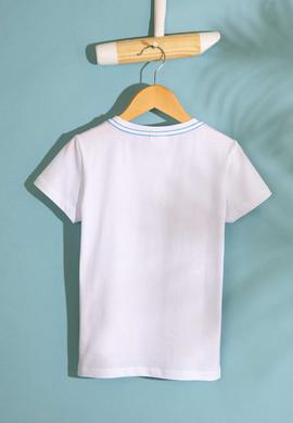 Çocuk Mavi Bisiklet Yaka Tişört - 50200227001