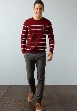 Erkek Kırmızı Triko Kazak - 50202072008