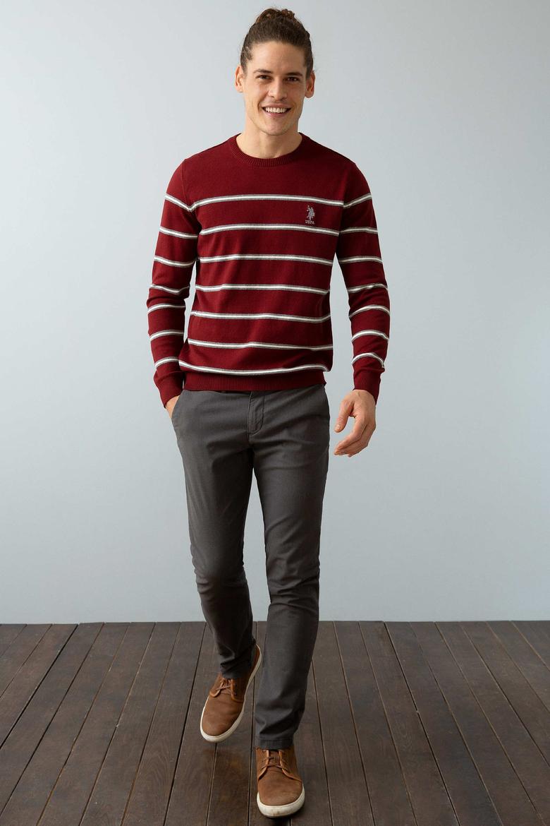 Erkek Kırmızı Triko Kazak - 50202072008