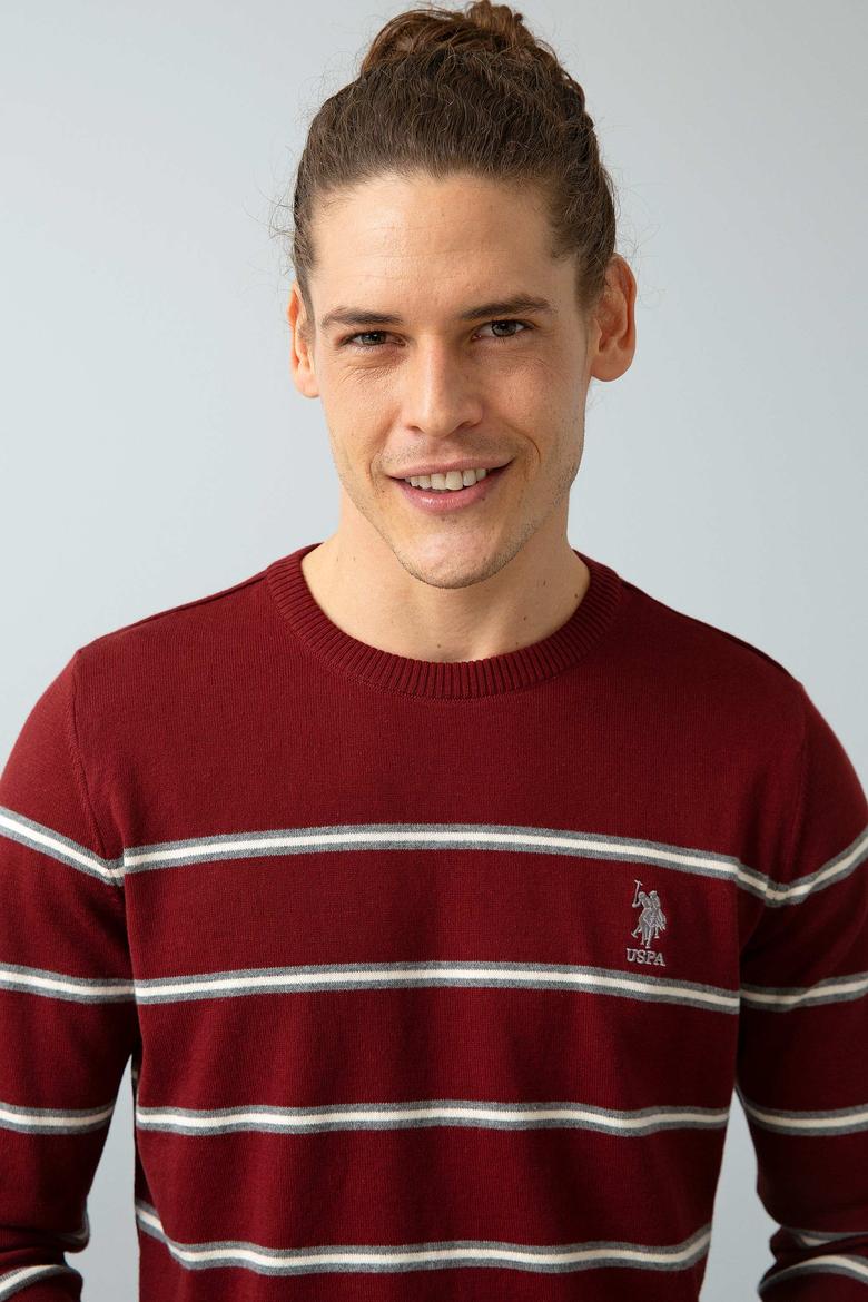 Erkek Kırmızı Triko Kazak - 50202072008