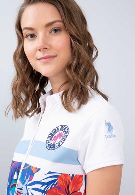 Kadın Beyaz Polo Yaka T-Shirt - 50202110008