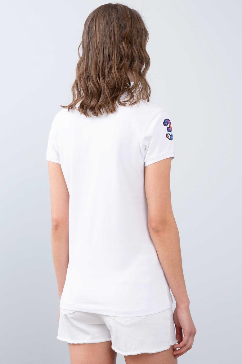 Kadın Beyaz Polo Yaka T-Shirt - 50202110008