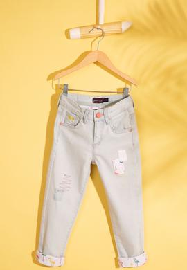 Kız Çocuk Mavi Denim Pantolon - 50202125010