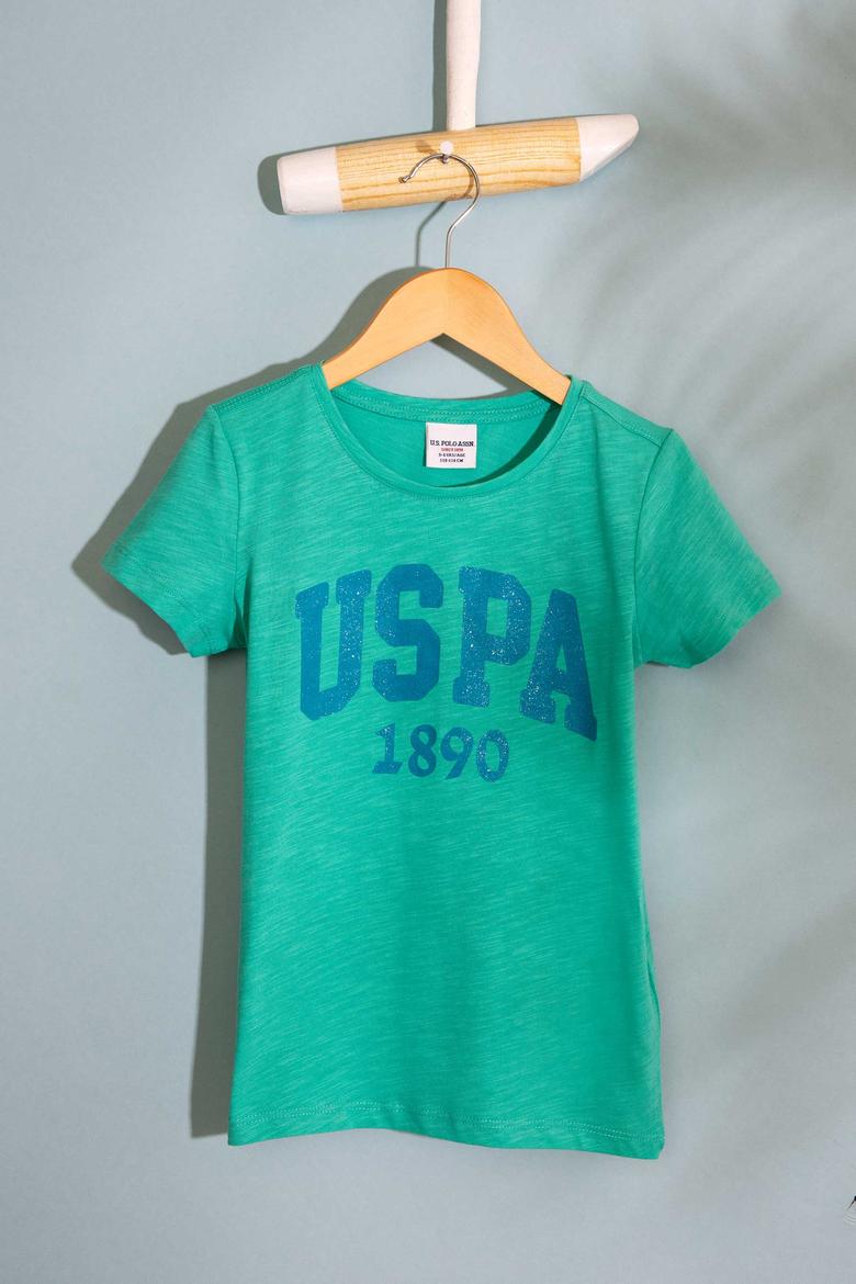 Çocuk Mint Bisiklet Yaka Tişört