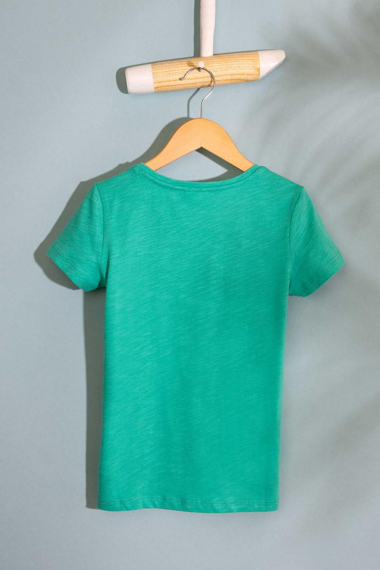 Çocuk Mint Bisiklet Yaka Tişört - 50202140078