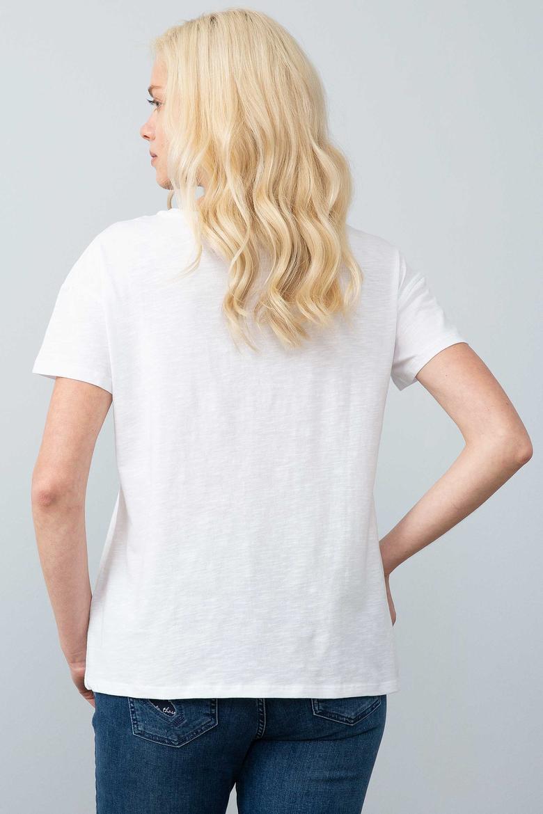 Kadın Beyaz Tişört - 50202152004