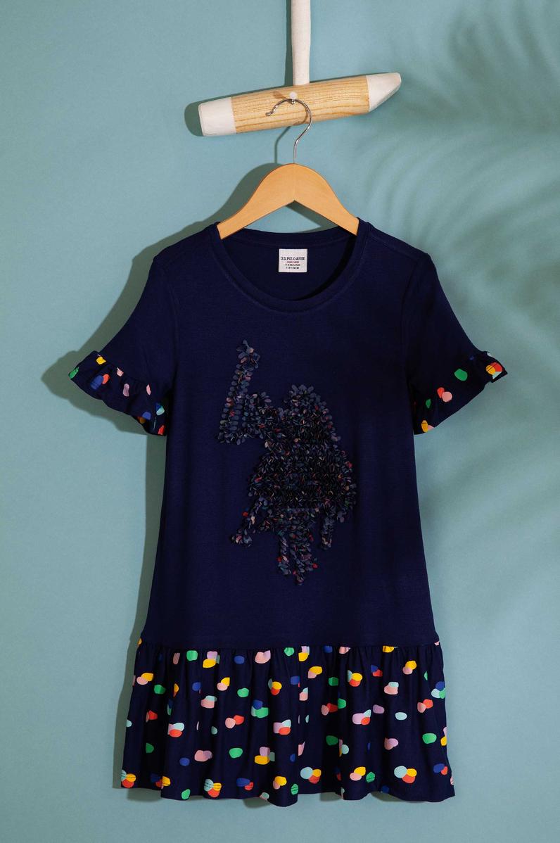 Kız Çocuk Lacivert Örme Elbise