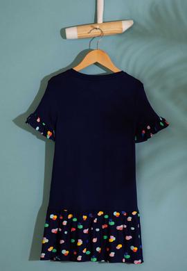 Kız Çocuk Lacivert Örme Elbise - 50202164010