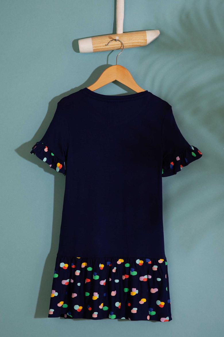 Kız Çocuk Lacivert Örme Elbise - 50202164010