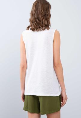 Kadın Beyaz V - Yaka T-Shirt - 50202173001