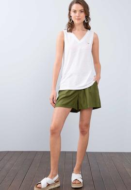 Kadın Beyaz V - Yaka T-Shirt - 50202173001