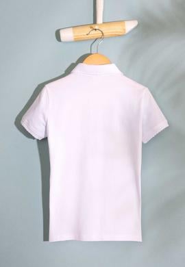 Kız Çocuk Beyaz Polo Yaka Tişört - 50202240002