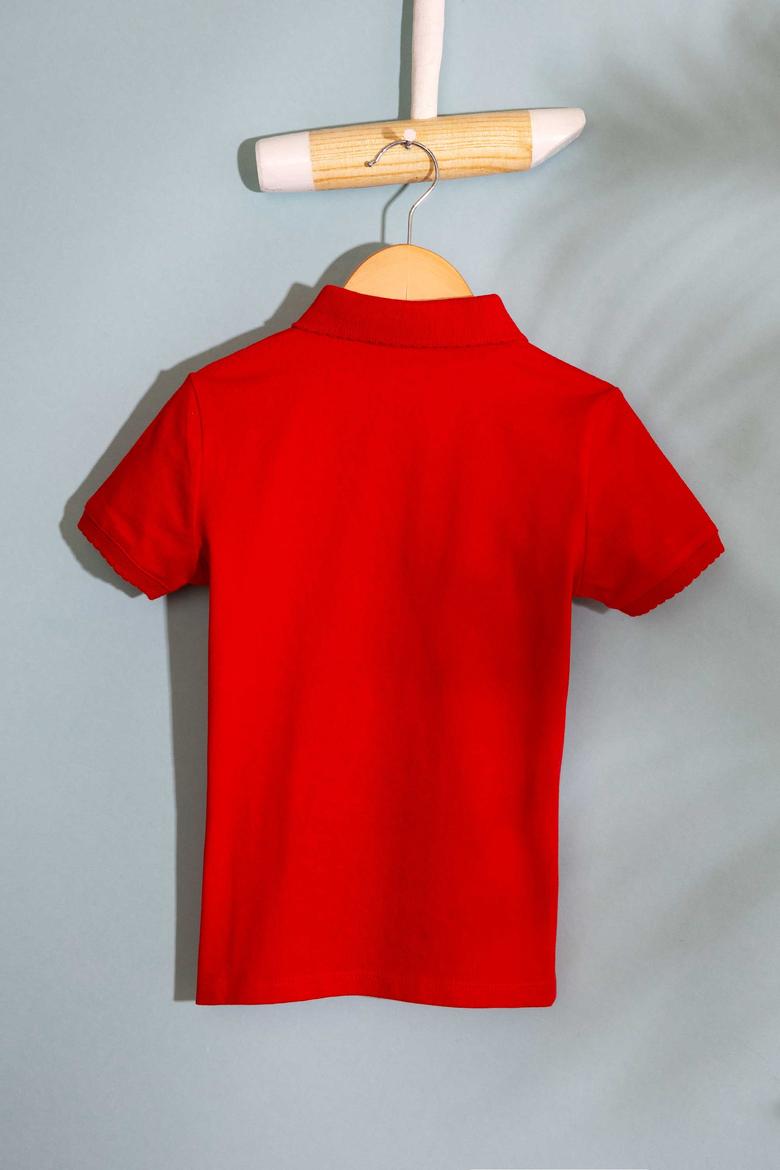 Kız Çocuk Kırmızı Basic Tişört - 50202240030