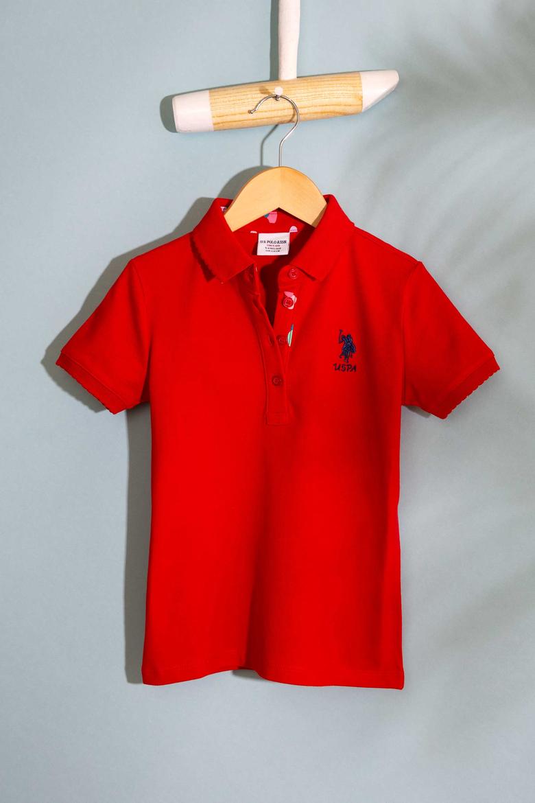 Kız Çocuk Kırmızı Basic Tişört