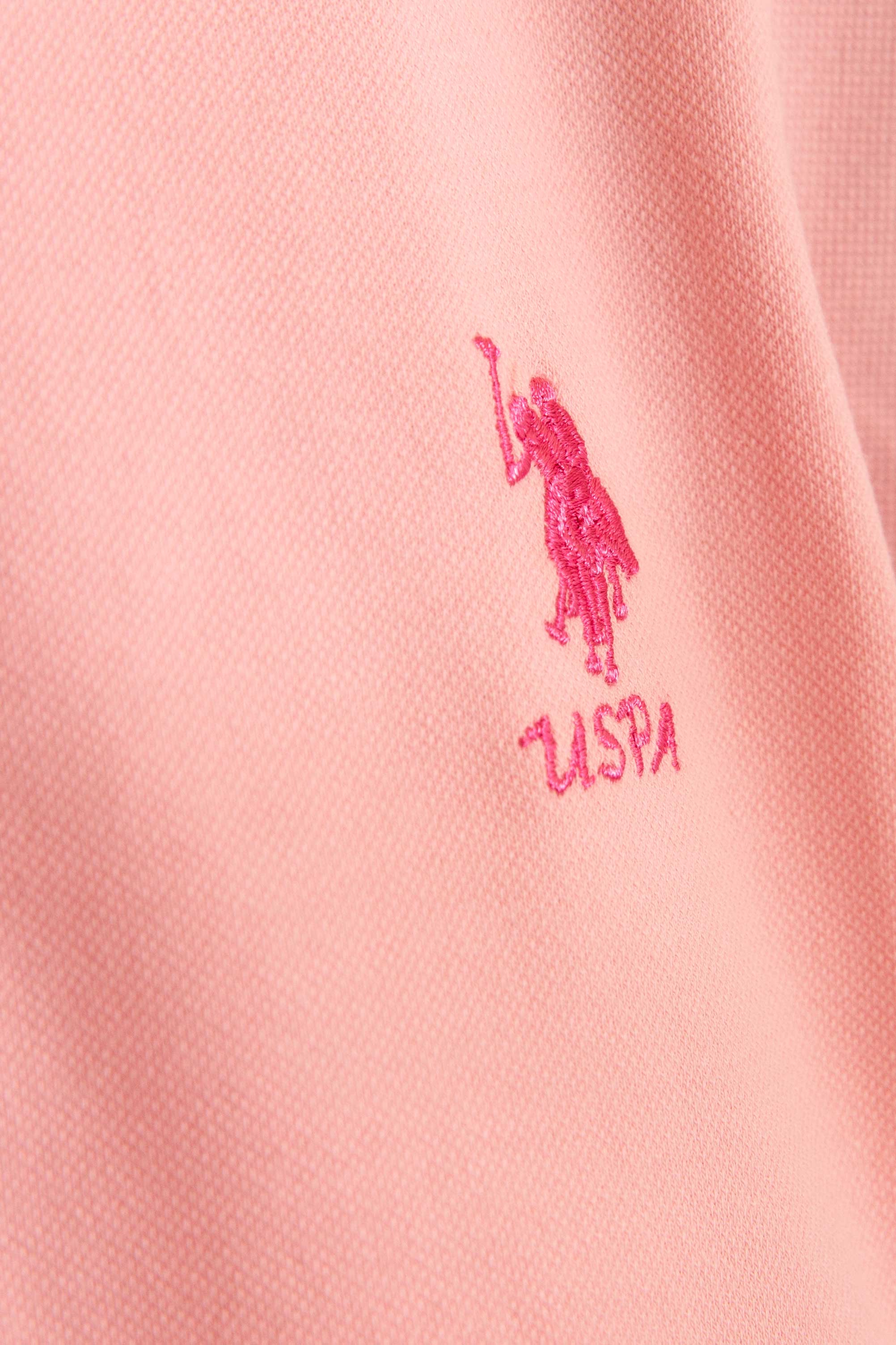 Kız Çocuk Pembe Polo Yaka Tişört - Image 2
