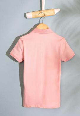 Kız Çocuk Pembe Polo Yaka Tişört - 50202240057