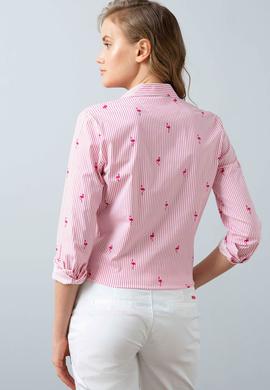 Kadın Pembe Uzun Kollu Gömlek - 50202394013