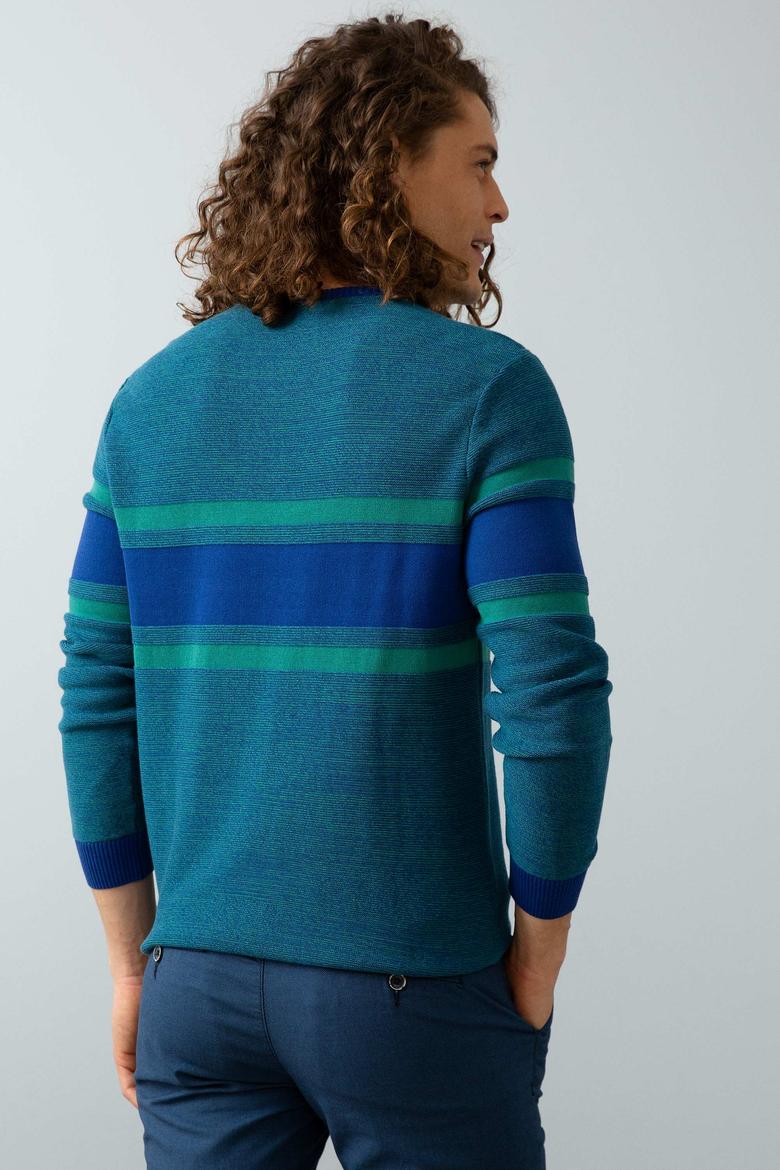 Erkek Mavi Triko Kazak - 50202487003