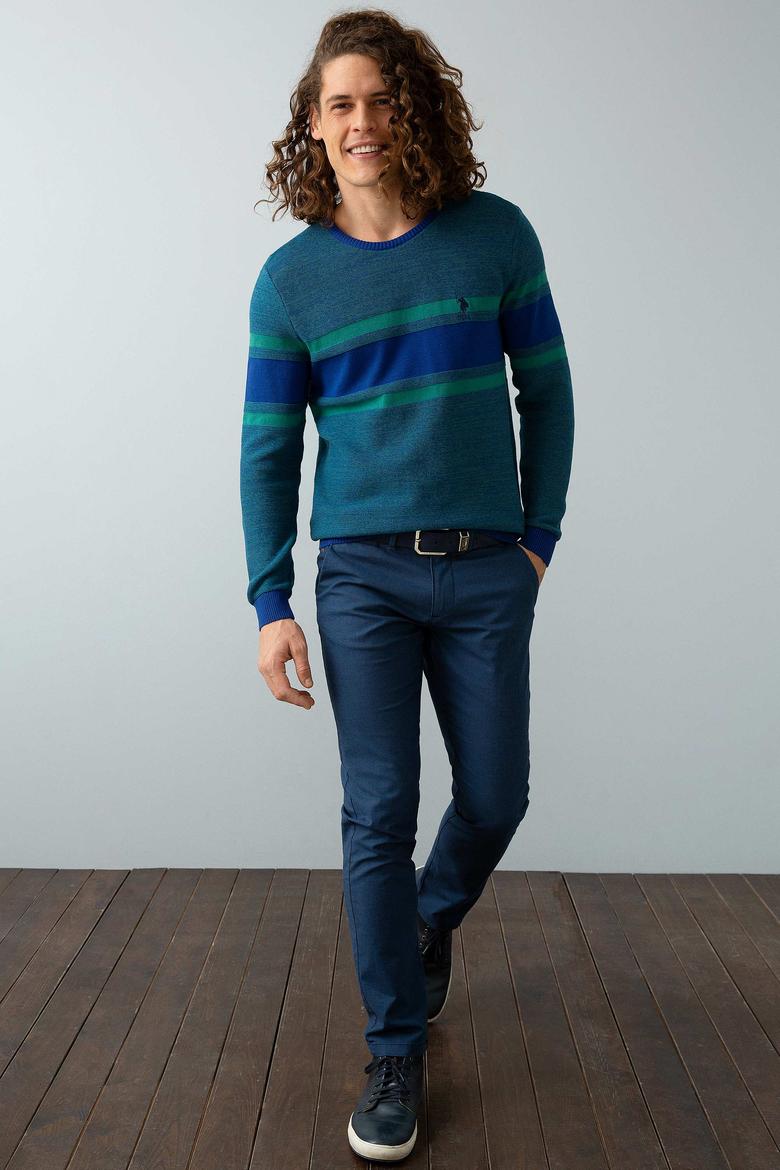 Erkek Mavi Triko Kazak - 50202487003