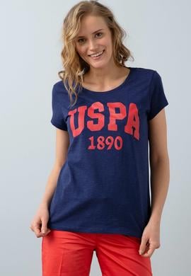 Kadın Lacivert Bisiklet Yaka T-Shirt - 50204160021