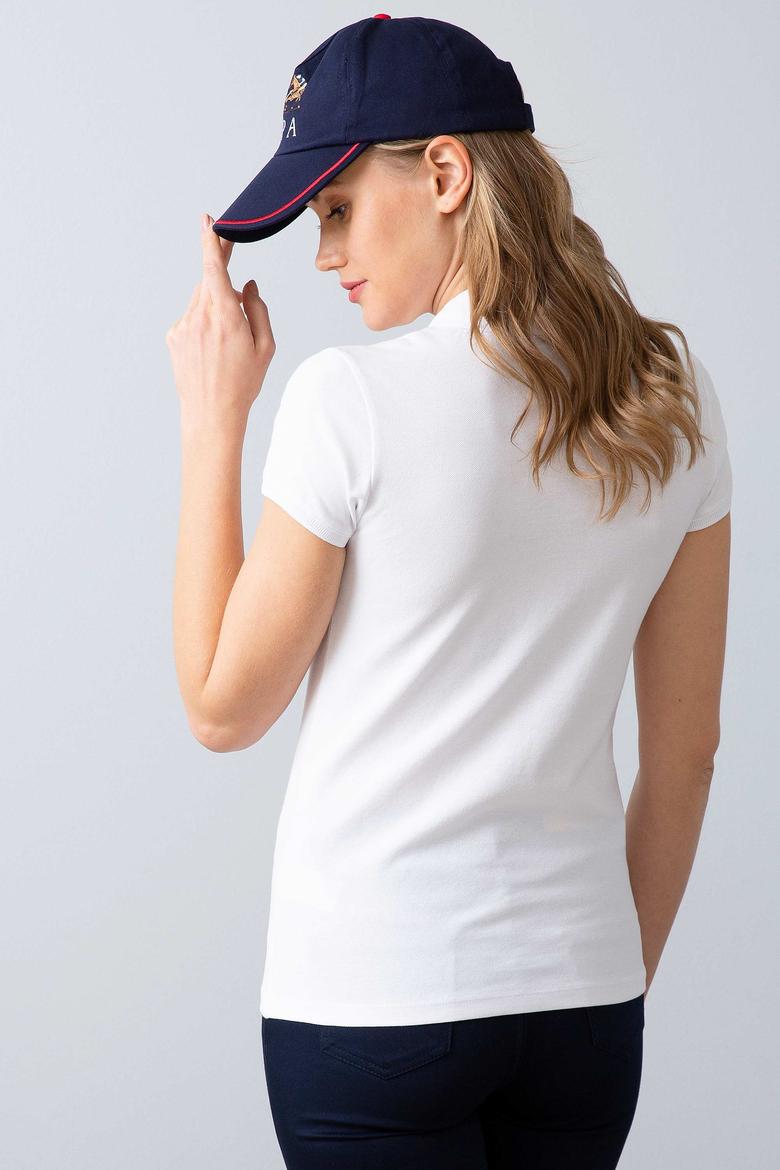 Kadın Beyaz Polo Yaka T-Shirt - 50204742018
