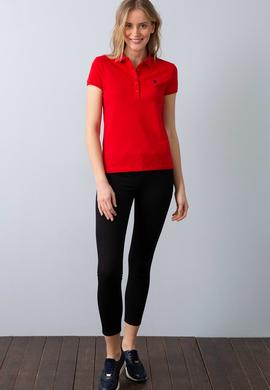 Kadın Kırmızı Polo Yaka T-Shirt - 50204742051