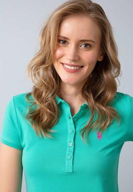 Kadın Yeşil Polo Yaka T-Shirt - 50204742041