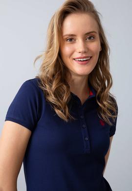 Kadın Lacivert Polo Yaka T-Shirt - 50204742085