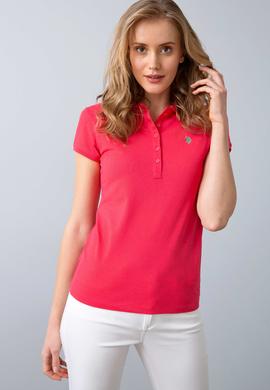 Kadın Pembe Polo Yaka T-Shirt - 50204742107