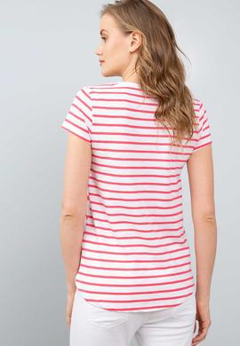 Kadın Pembe V - Yaka T-Shirt - 50204832043