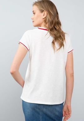 Kadın Beyaz V - Yaka T-Shirt - 50204845006