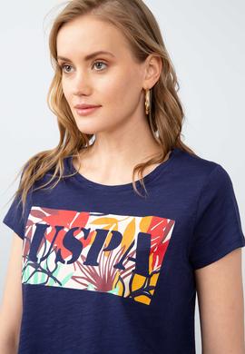 Kadın Lacivert Bisiklet Yaka T-Shirt - 50204903004