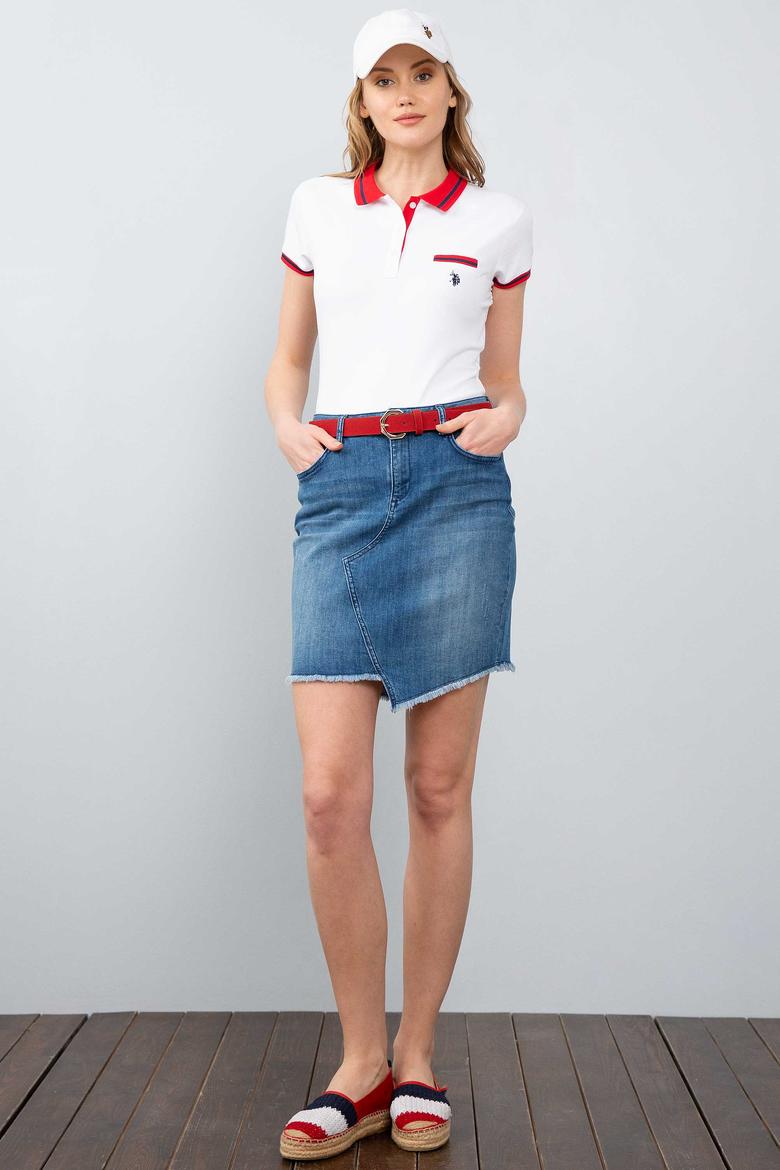 Kadın Beyaz Polo Yaka T-Shirt - 50204912005