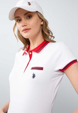 Kadın Beyaz Polo Yaka T-Shirt - 50204912005