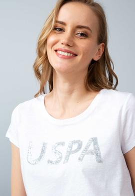 Kadın Beyaz Bisiklet Yaka T-Shirt - 50204916005