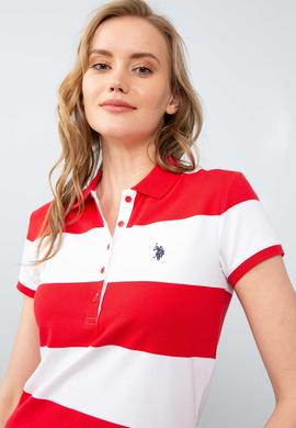 Kadın Kırmızı Polo Yaka T-Shirt - 50204926039