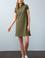Kadın Koyu Haki Örme Elbise