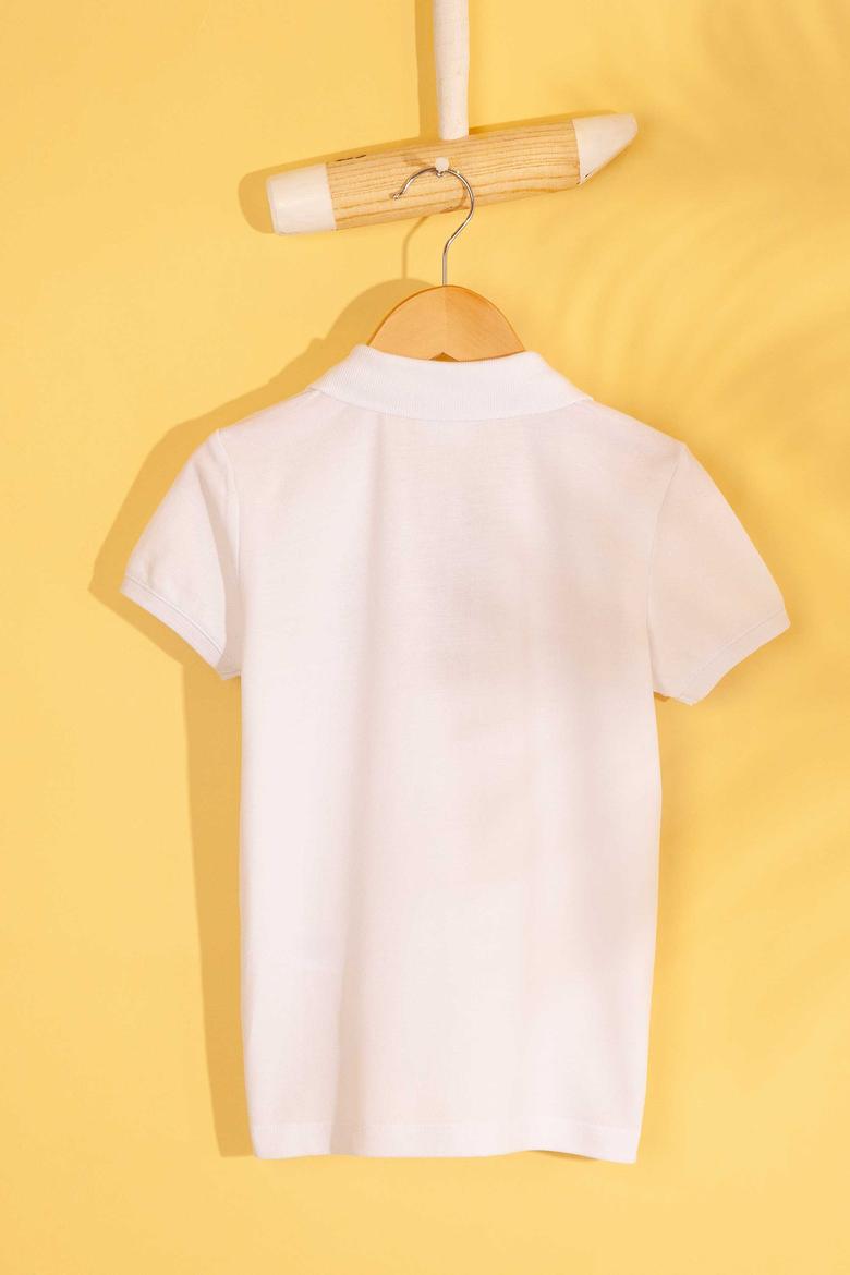 Erkek Çocuk Beyaz Polo Yaka Tişört - 50205195001