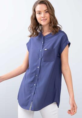 Kadın Lacivert Gömlek - 50205212018