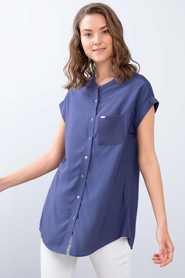 Kadın Lacivert Gömlek - 50205212018