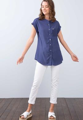 Kadın Lacivert Gömlek - 50205212018