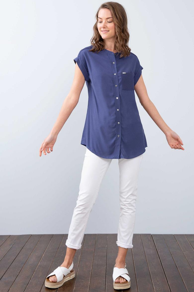 Kadın Lacivert Gömlek - 50205212018